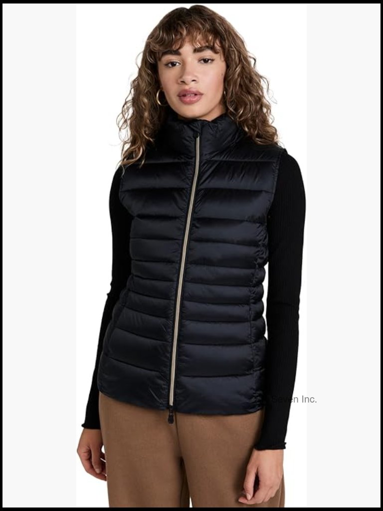 Mid-Weight Quilted Puffer Vest With Stand Collar